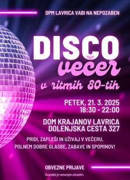 Disco plesni vecer 2025